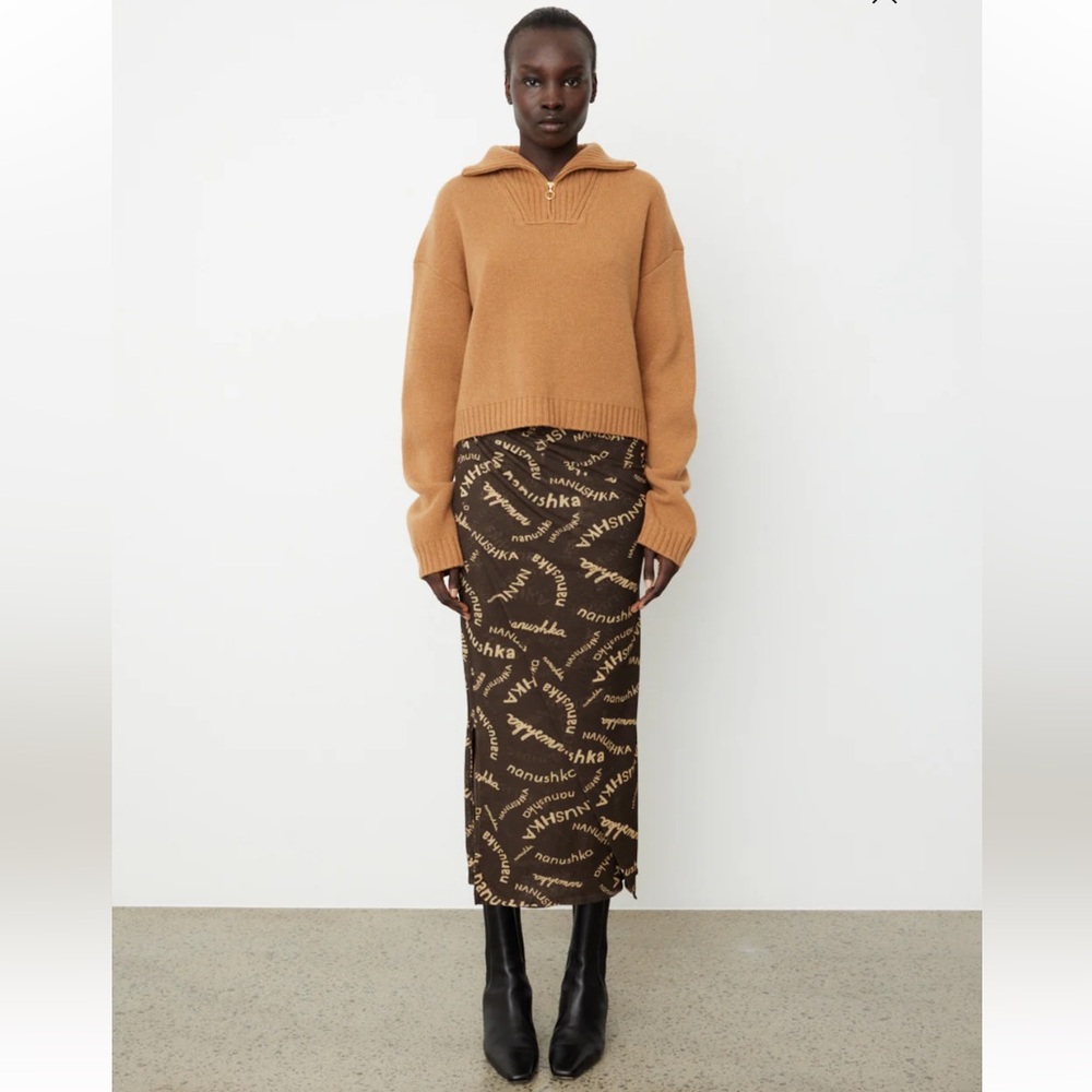 Nanushka Kira Sweater in Camel